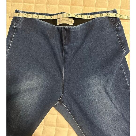 Soft Surroundings Pull On Jeans Women's Size XL Dark Wash Stretch Jegging - Picture 7 of 7